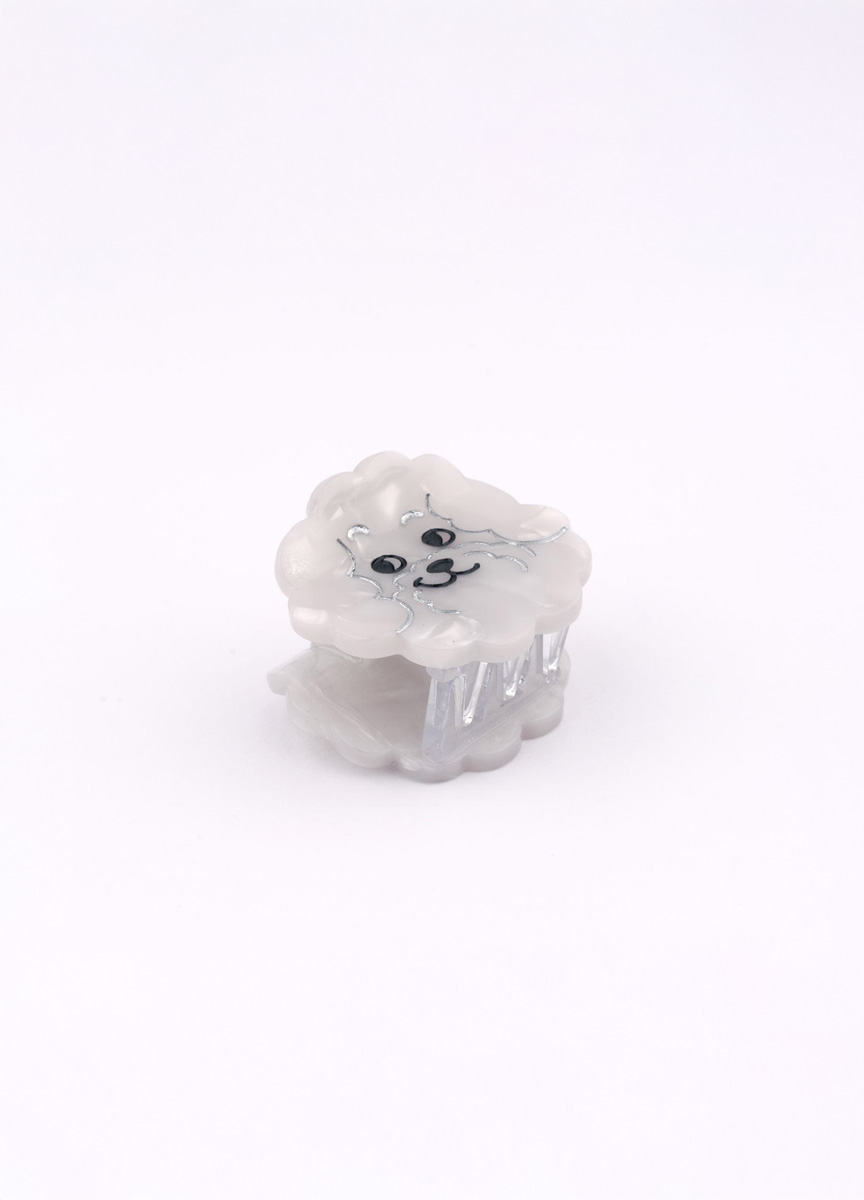 雲朵比熊迷你髮抓夾